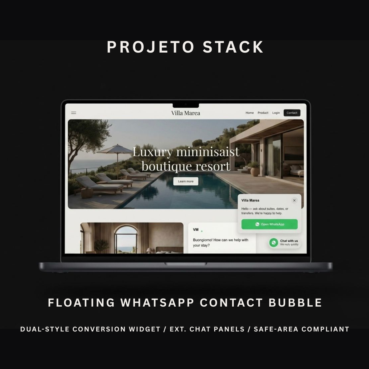 WhatsApp Chat Widget Pack - Floating Chat Bubble & Floating Chat Button HTML Components