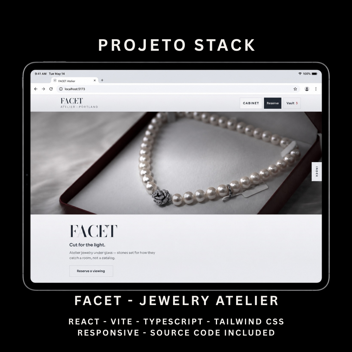 FACET - Jewelry Atelier Website Template