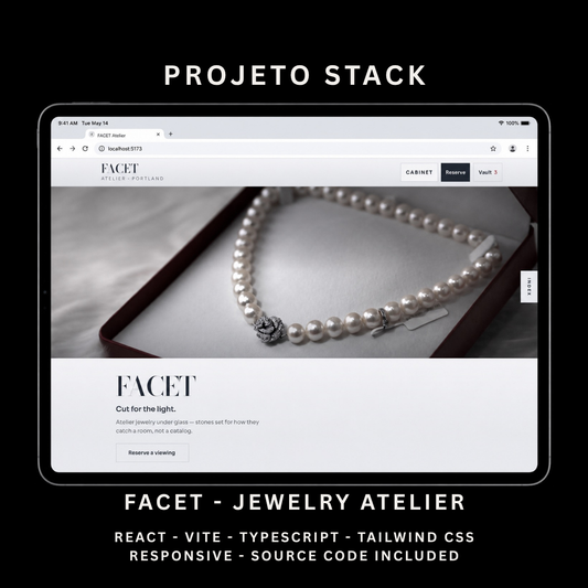 FACET - Jewelry Atelier Website Template