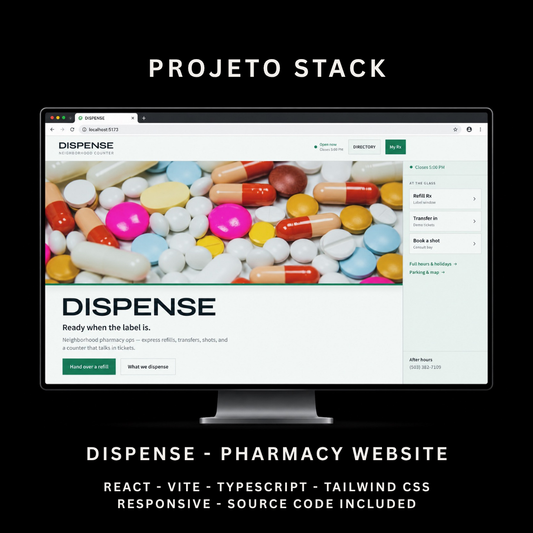 DISPENSE - Pharmacy & Prescription Services Website Template