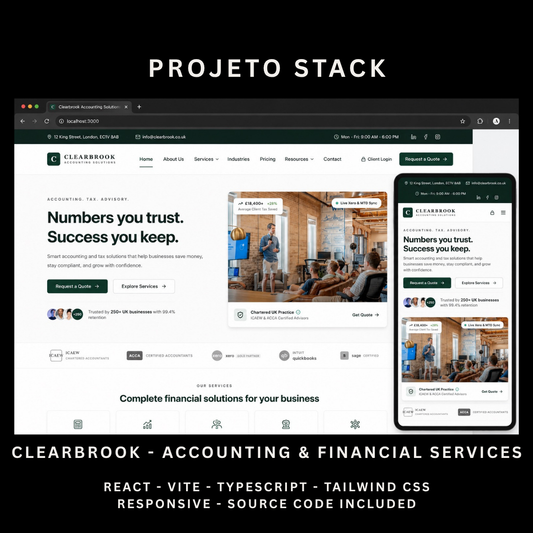 Clearbrook - Accounting & Tax Firm React Website Template