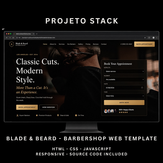 Blade & Beard - Barbershop HTML Website Template