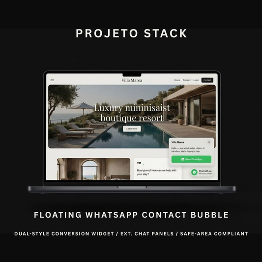WhatsApp Chat Widget Pack - Floating Chat Bubble & Floating Chat Button HTML Components