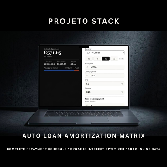 Auto-Loan Amortization Calculator HTML Widget - Responsive Car Loan Payment Calculator