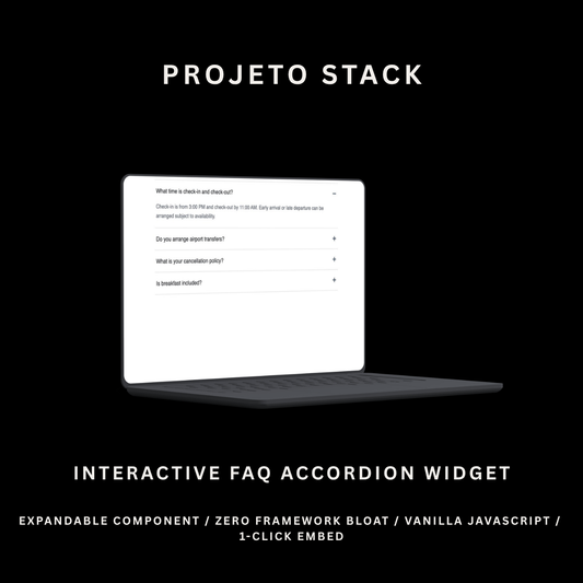Interactive FAQ Accordion HTML Widget - Responsive Expandable FAQ Component