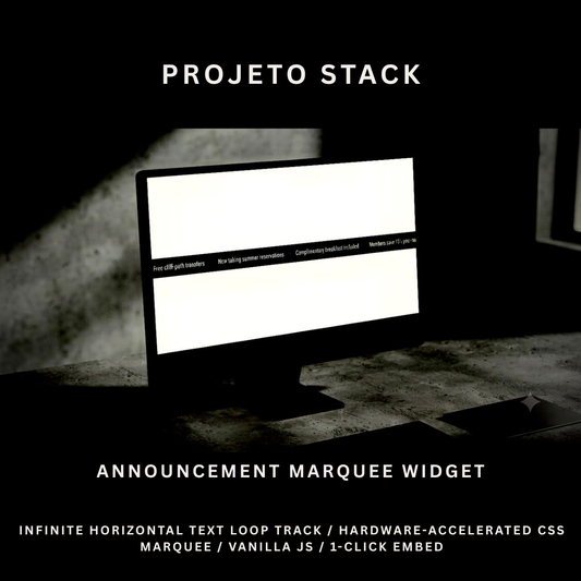 Scrolling Announcement Bar HTML Widget - Responsive Marquee Banner Component